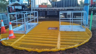 Install steel mesh safety cover