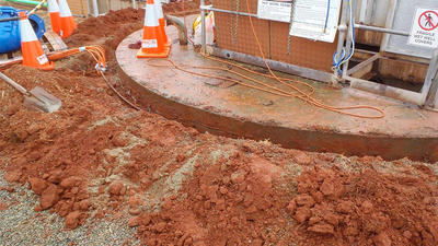 Excavate Around Slab for Removal